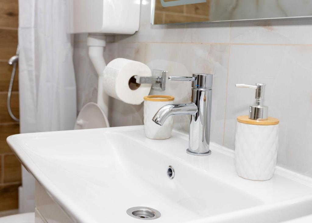 Koupelna v ubytování La Vida Apartman