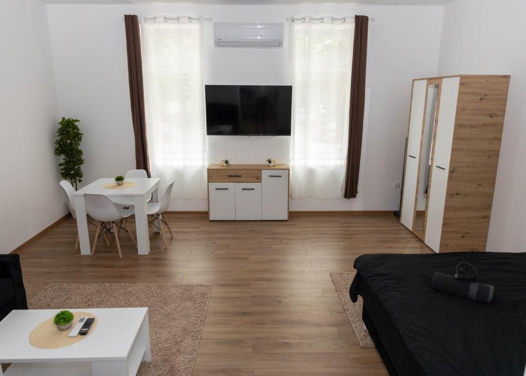 TV a/nebo společenská místnost v ubytování La Vida Apartman