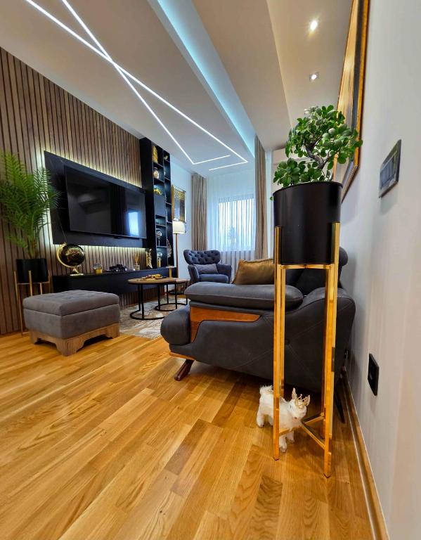 TV a/nebo společenská místnost v ubytování Oaza apartmani