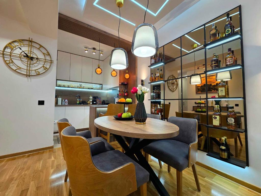 Kuchyň nebo kuchyňský kout v ubytování Oaza apartmani