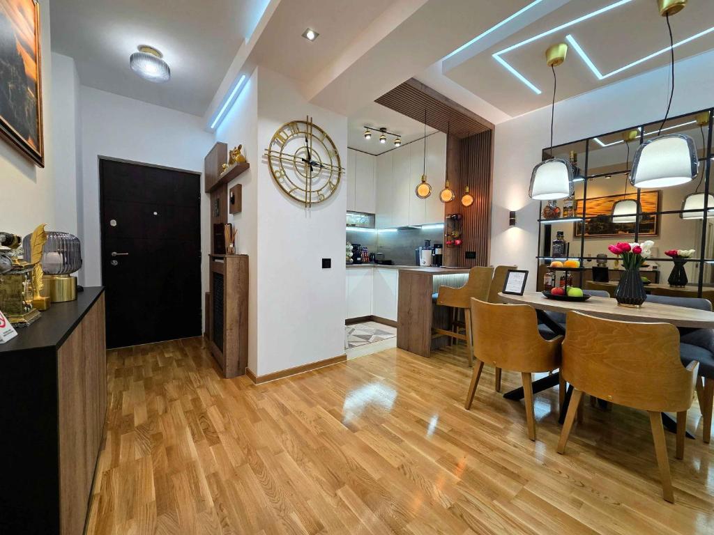 Kuchyň nebo kuchyňský kout v ubytování Oaza apartmani