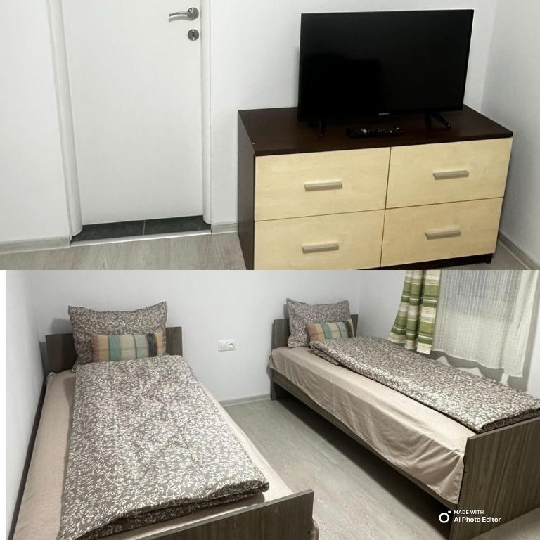 Postel nebo postele na pokoji v ubytování Yvett House