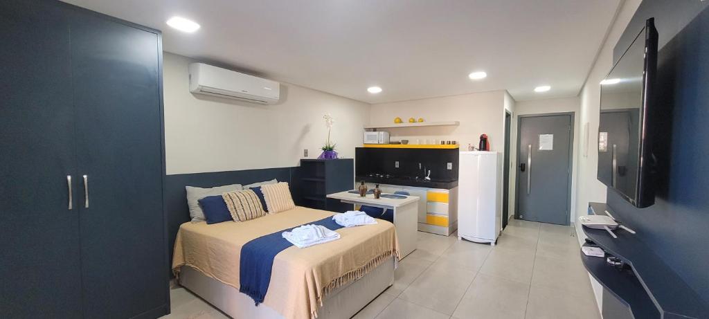 Η κουζίνα ή μικρή κουζίνα στο BOX109 - Lindo Studio na praia do Bessa