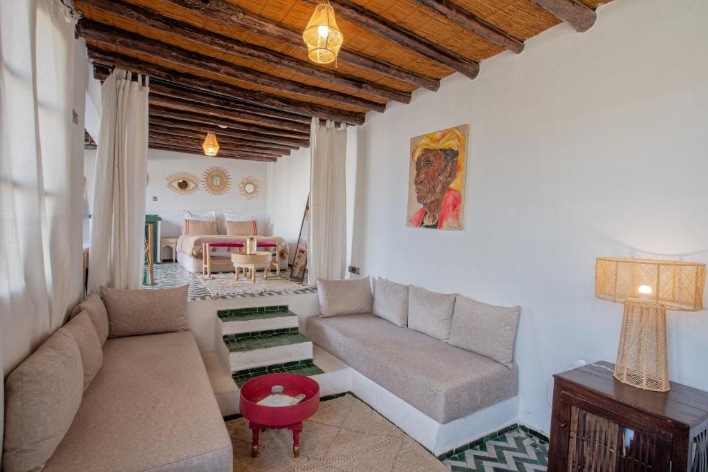 Posezení v ubytování Riad Tassili Marrakech