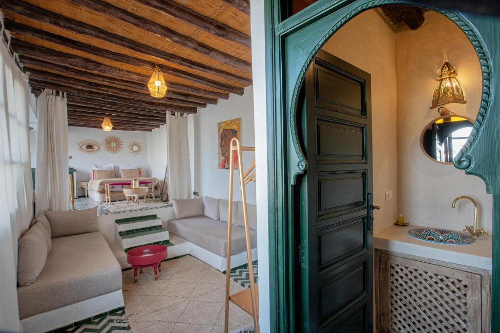 Posezení v ubytování Riad Tassili Marrakech