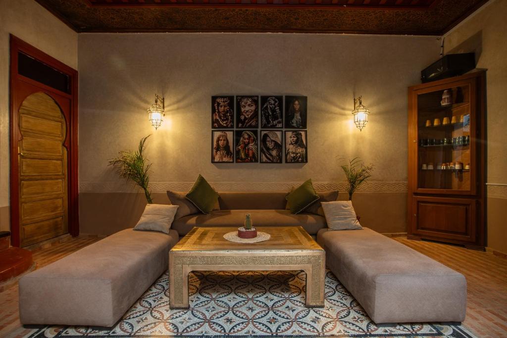 Posezení v ubytování Riad Tassili Marrakech