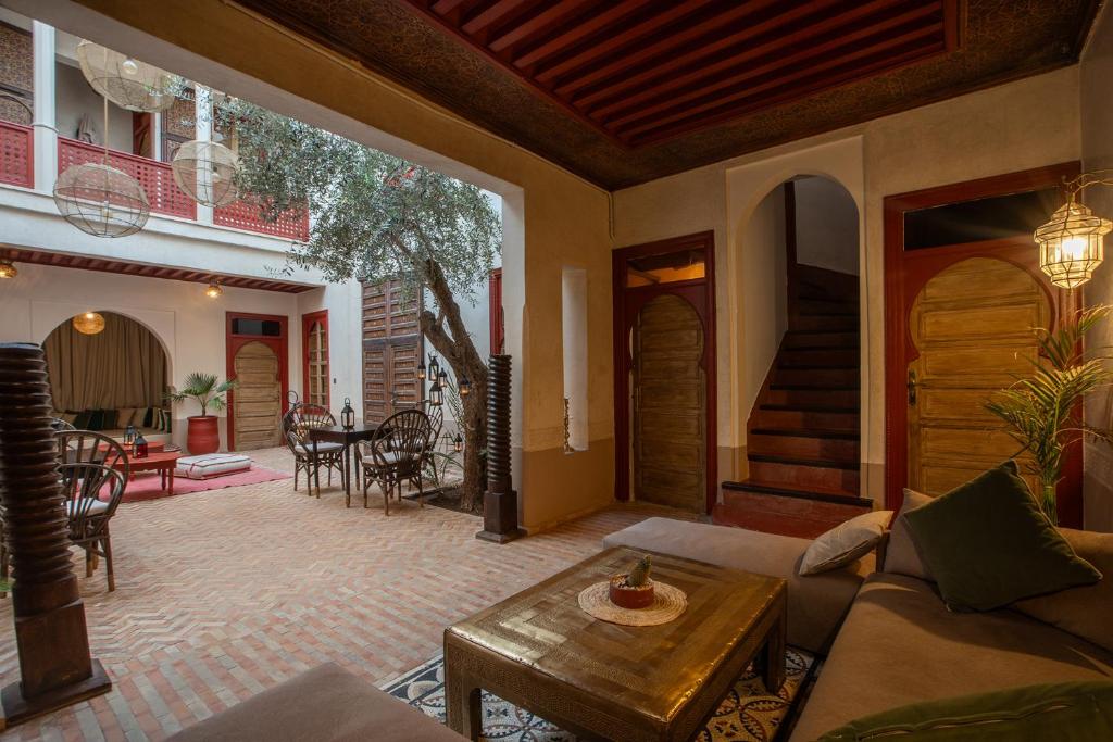 Posezení v ubytování Riad Tassili Marrakech