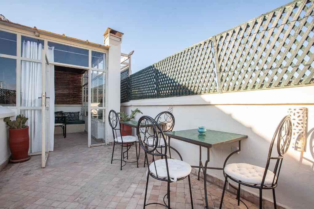 Balkón nebo terasa v ubytování Riad Tassili Marrakech