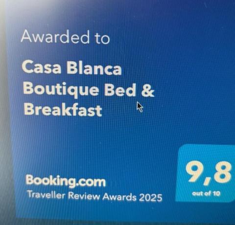 a screenshot of a sign on a cell phone at Casa Blanca Boutique Bed & Breakfast in Niagara-on-the-Lake