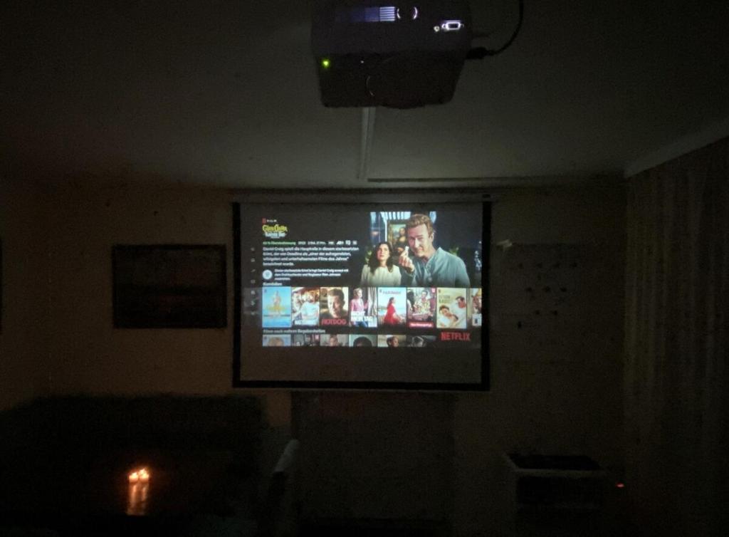 TV a/nebo společenská místnost v ubytování Die Kleine Heidevilla