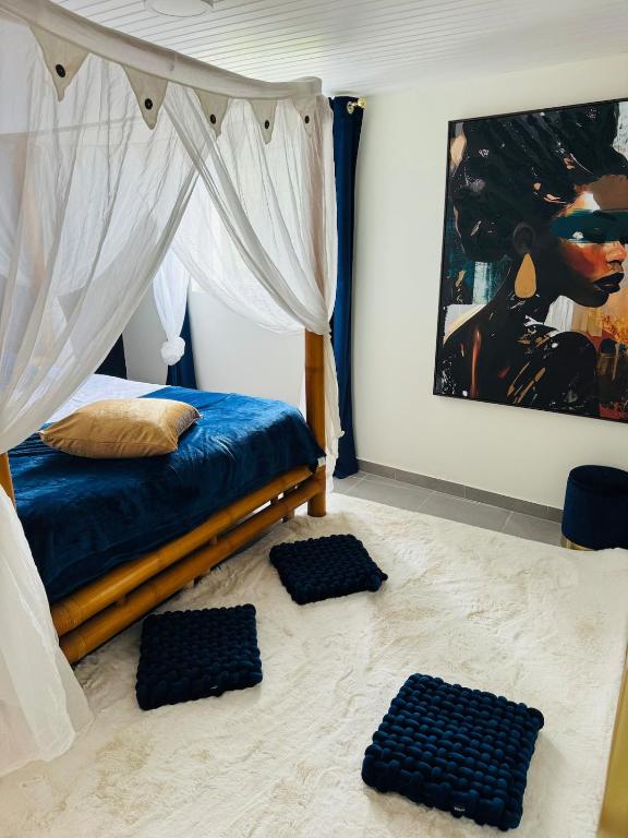 Postel nebo postele na pokoji v ubytování Astral Suite, Love Room, Jacuzzi, Distance to Beach
