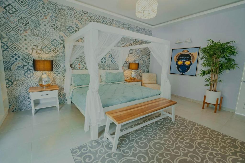 Postel nebo postele na pokoji v ubytování Hotel Mono Azul