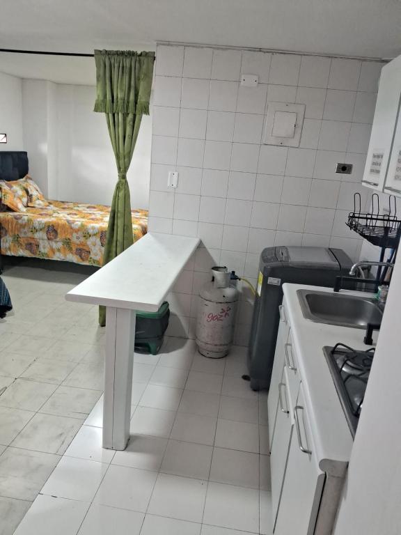 Kuchyň nebo kuchyňský kout v ubytování Confortable Apartamento Parque Caldas Manizales