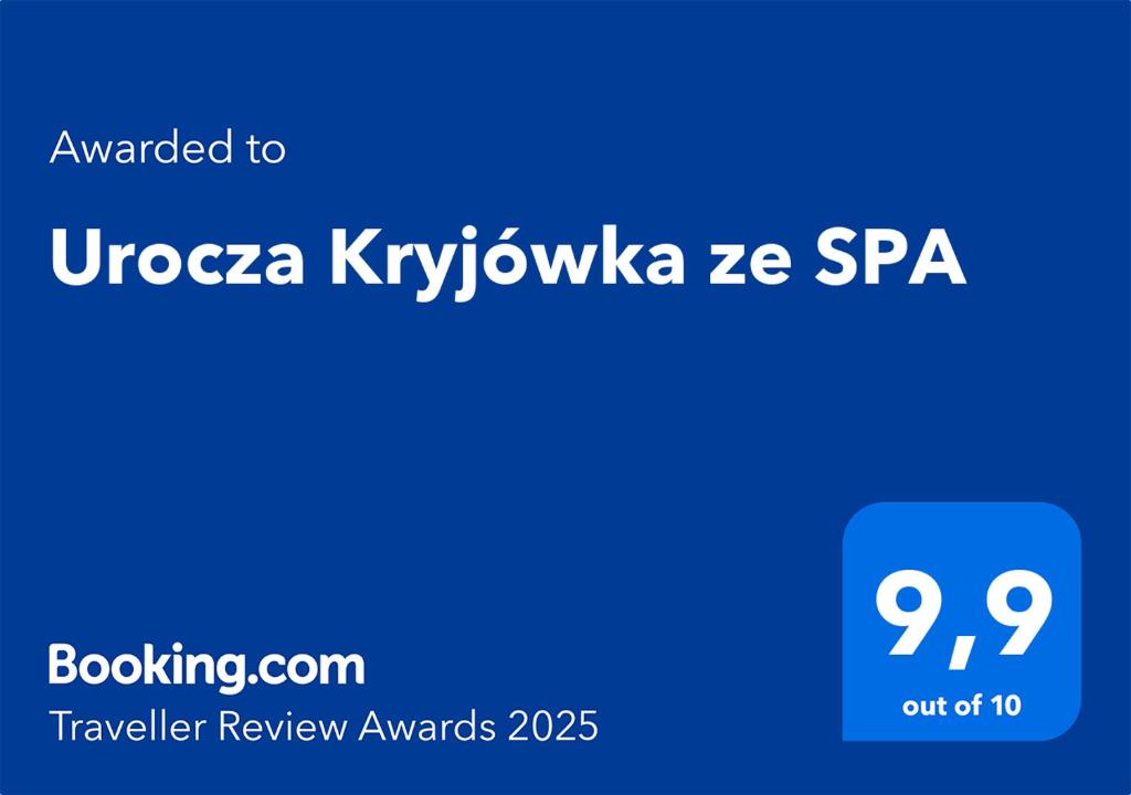 Certifikát, ocenenie alebo iný dokument vystavený v ubytovaní Urocza Kryjówka ze SPA