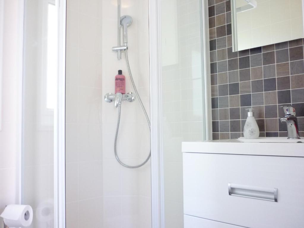 Koupelna v ubytování zu Jeddelohs Bungalows & Apartments -Adult friendly