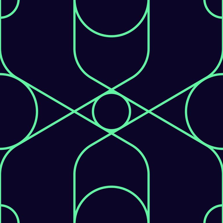 a green line drawing of a clock at Omad in Cairo