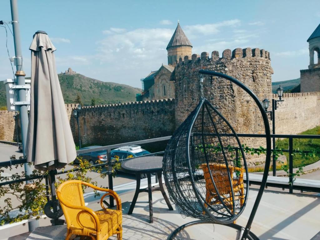 Balkón nebo terasa v ubytování Old Capital