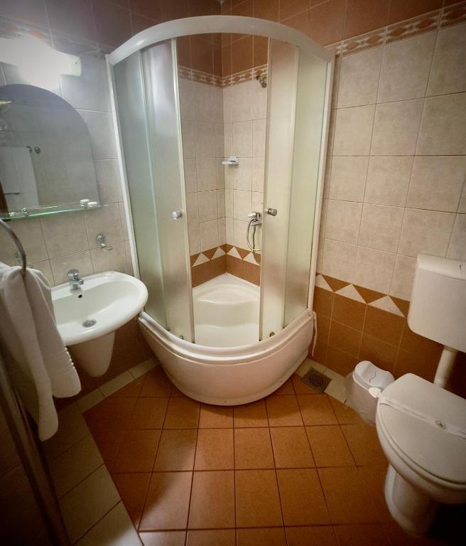 Koupelna v ubytování Hotel Ilinden
