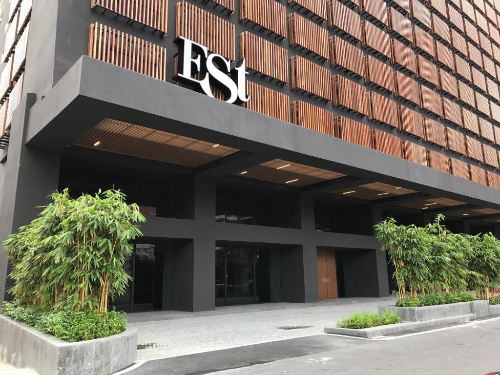 an office building with the eg logo on it at Bangsar LRT Suites EST by LSA in Kuala Lumpur