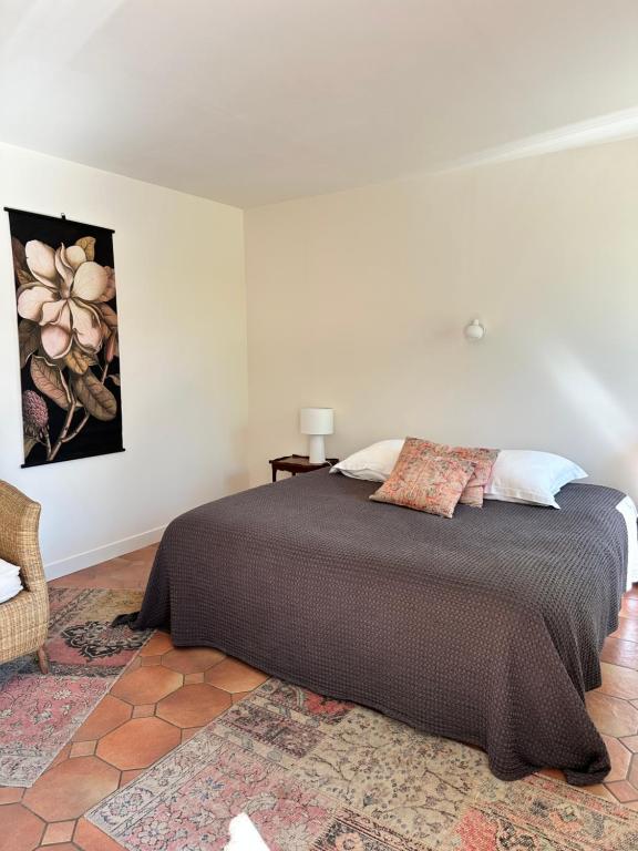 Postel nebo postele na pokoji v ubytování Chambre D'hôte La Beaudine