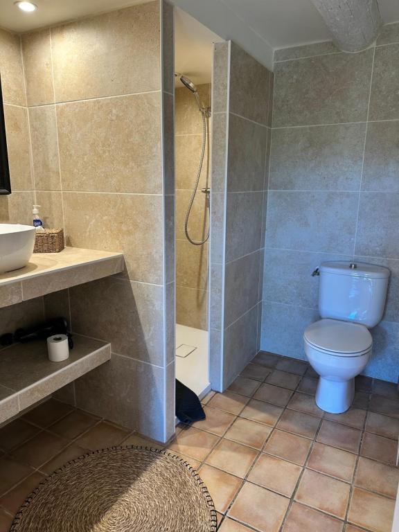 Koupelna v ubytování Chambre D'hôte La Beaudine