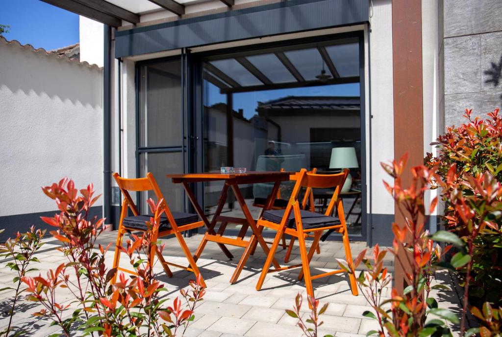 Balkón nebo terasa v ubytování Dunasor Apartman