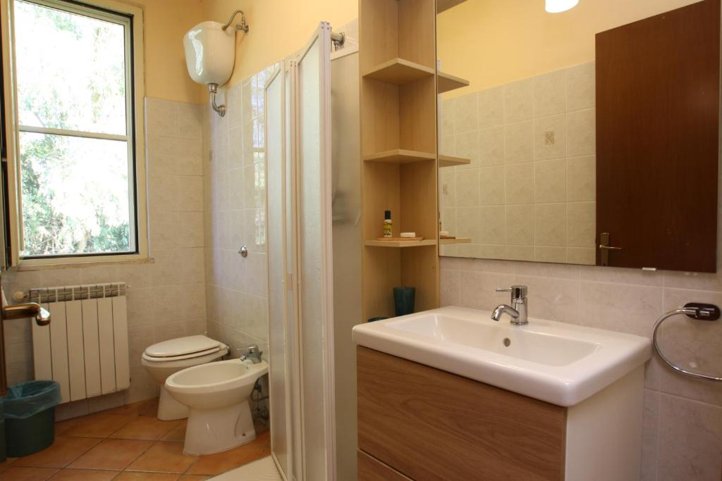 Koupelna v ubytování Agriturismo Peretti