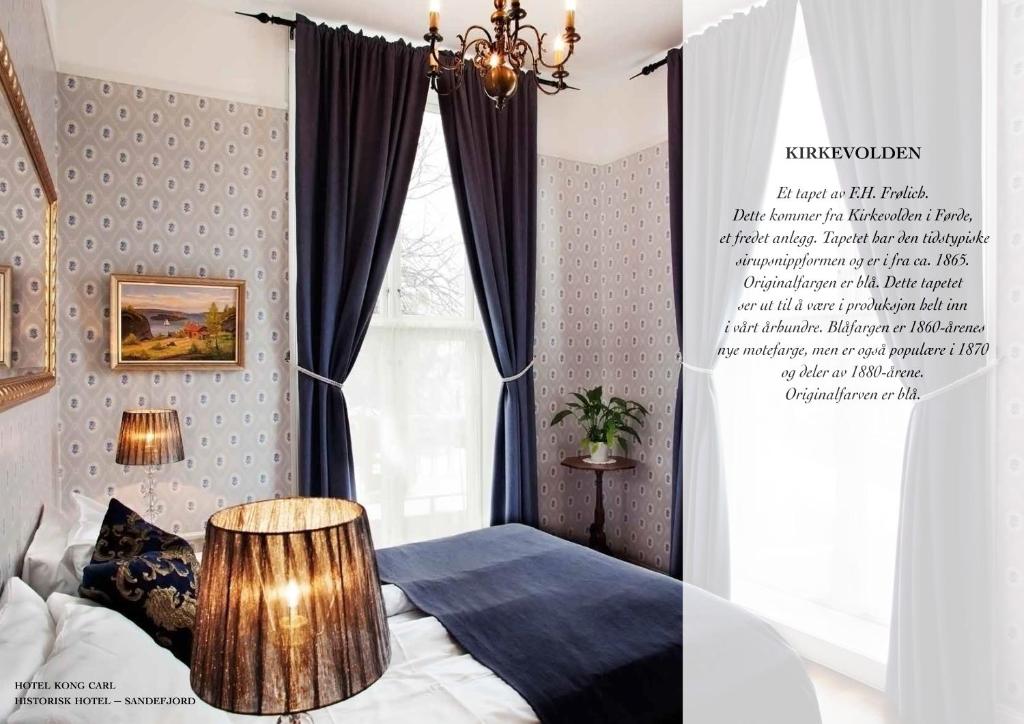 Postel nebo postele na pokoji v ubytování Hotel Kong Carl - Unike Hoteller