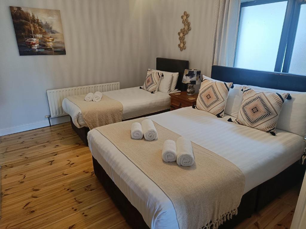 Postel nebo postele na pokoji v ubytování Dingle Atlantic Lodge B&B
