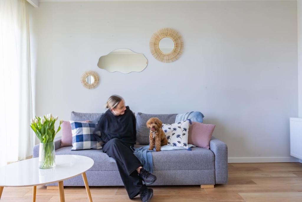 Posezení v ubytování Glow Apartments, Szczecińska Apartamenty