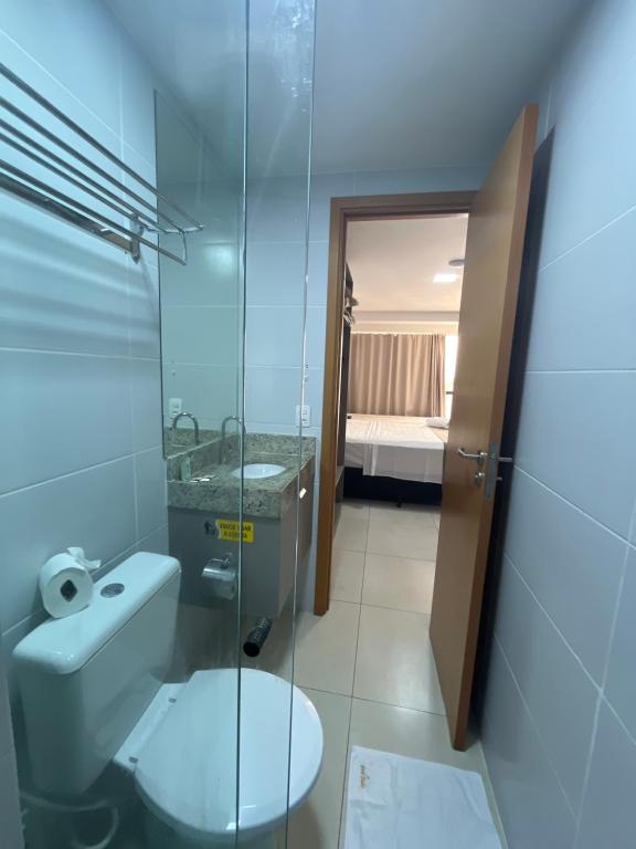 Koupelna v ubytování Manaíra Apart Hotel