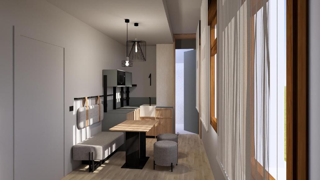 Kuchyň nebo kuchyňský kout v ubytování Hotel Vivit ***S