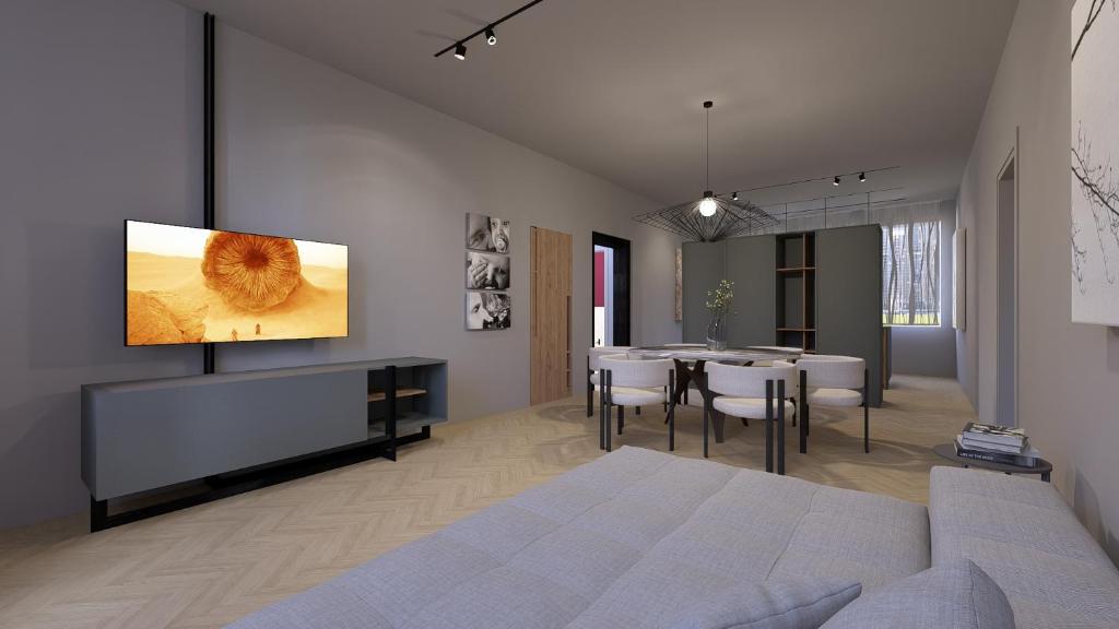 TV a/nebo společenská místnost v ubytování Hotel Vivit ***S