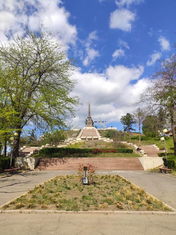 Zahrada ubytování Chez Marcel la Briza Dunării