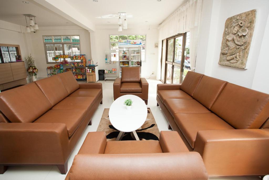 Un lugar para sentarse en Top Hostel (Top Mansion)