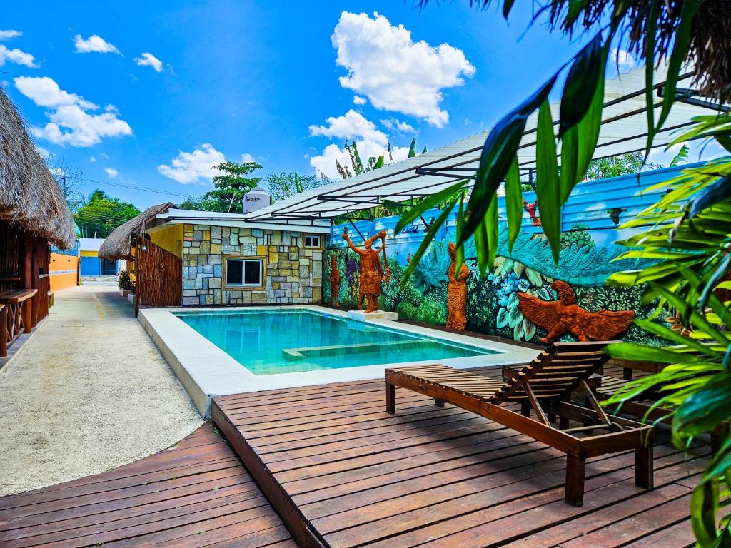 Bazén v ubytování Maya Dreams Bacalar - Adults Only nebo v jeho okolí