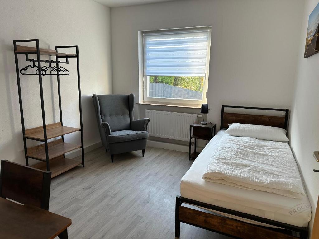 Postel nebo postele na pokoji v ubytování Haus Wolf