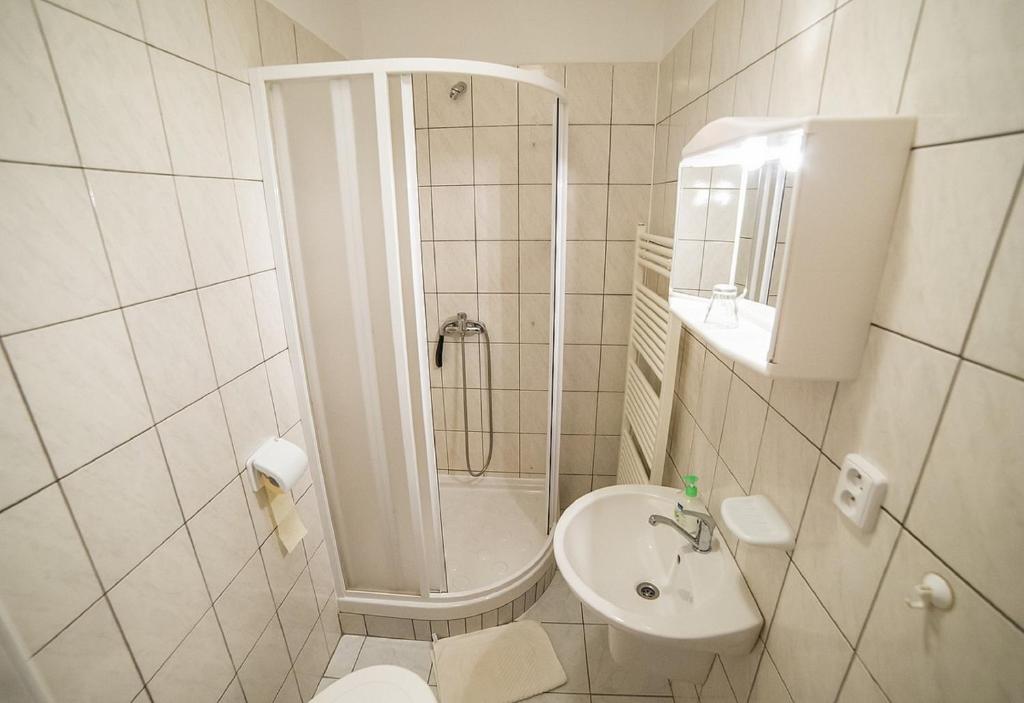 Koupelna v ubytování Pension Jana