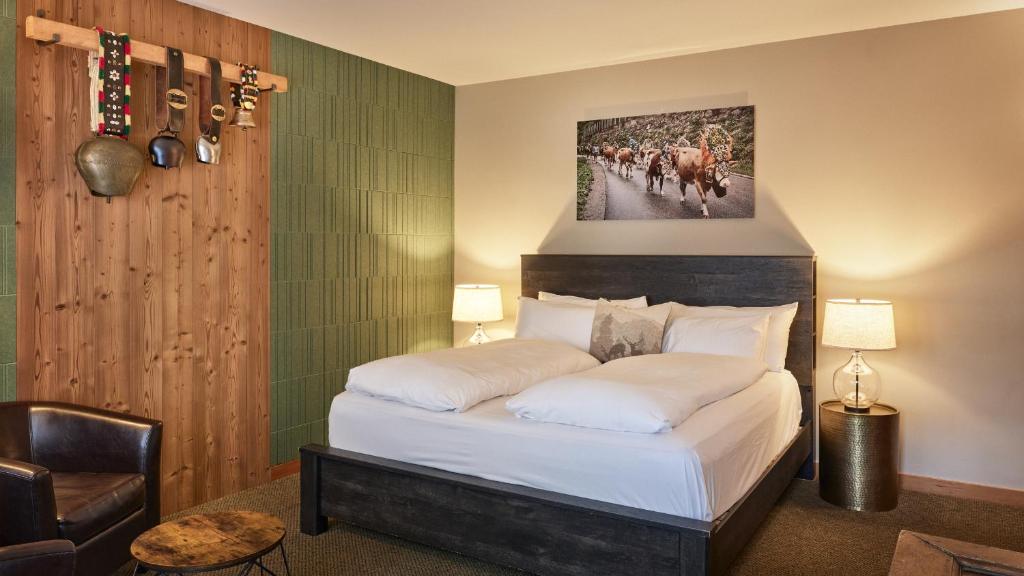 Postel nebo postele na pokoji v ubytování Landhaus Erika