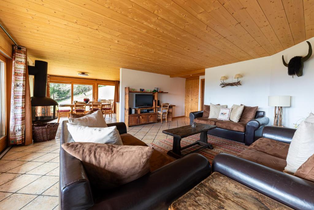Posezení v ubytování Chalet La Renarde