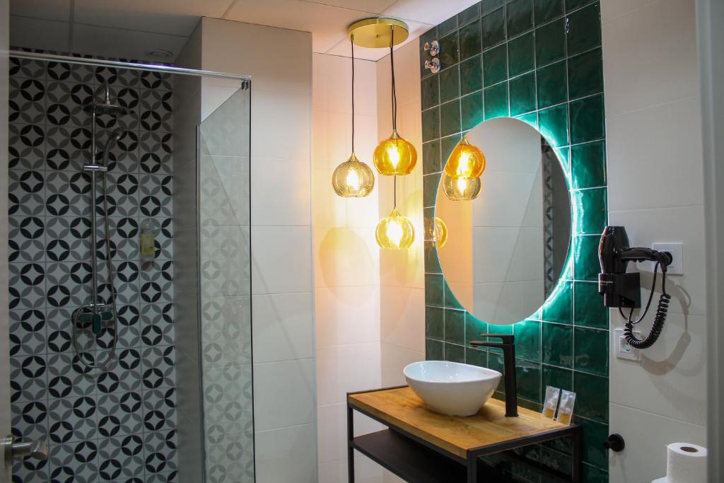 Koupelna v ubytování Hotel Pepo