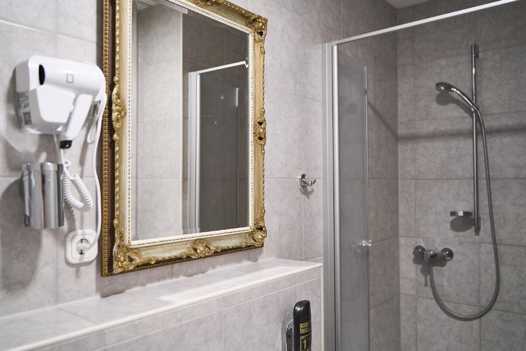 Koupelna v ubytování Hotel Maximo