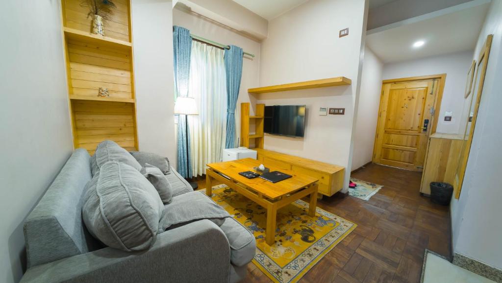 TV a/nebo společenská místnost v ubytování Lalit Service Apartment
