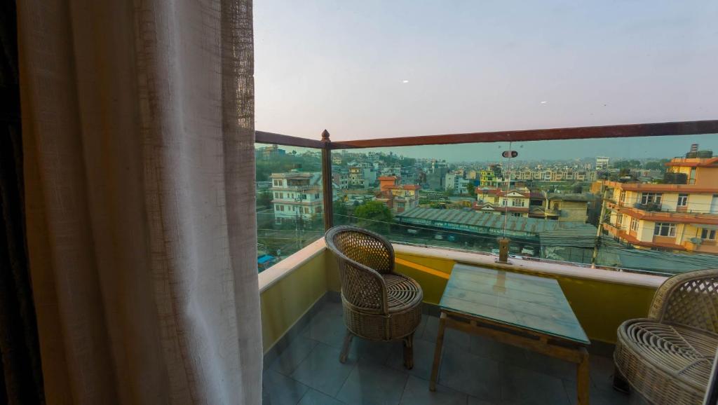 Balkón nebo terasa v ubytování Lalit Service Apartment