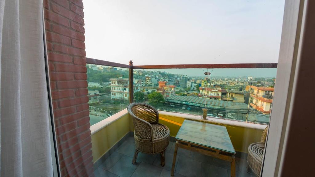 Balkón nebo terasa v ubytování Lalit Service Apartment