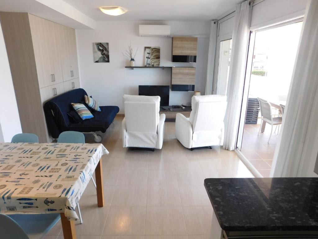 Posezení v ubytování GMID IMMO Apartment Mont Caliu