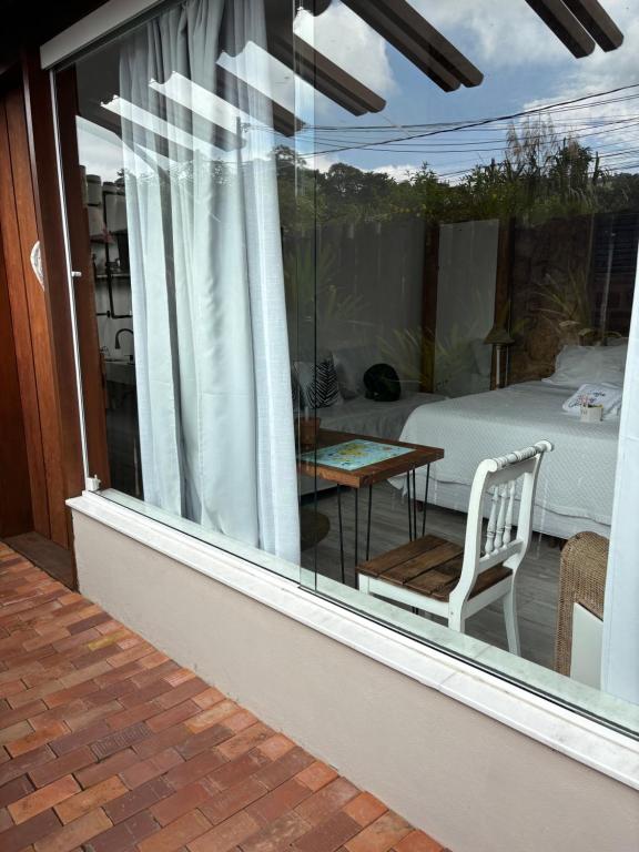 Balkón nebo terasa v ubytování Almas Gêmeas suíte com cozinha praia da Ribeira