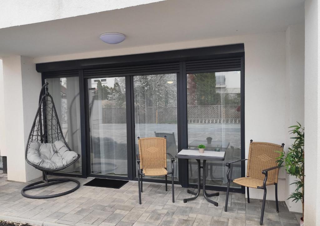 Balkón nebo terasa v ubytování Aura Residence Apartman