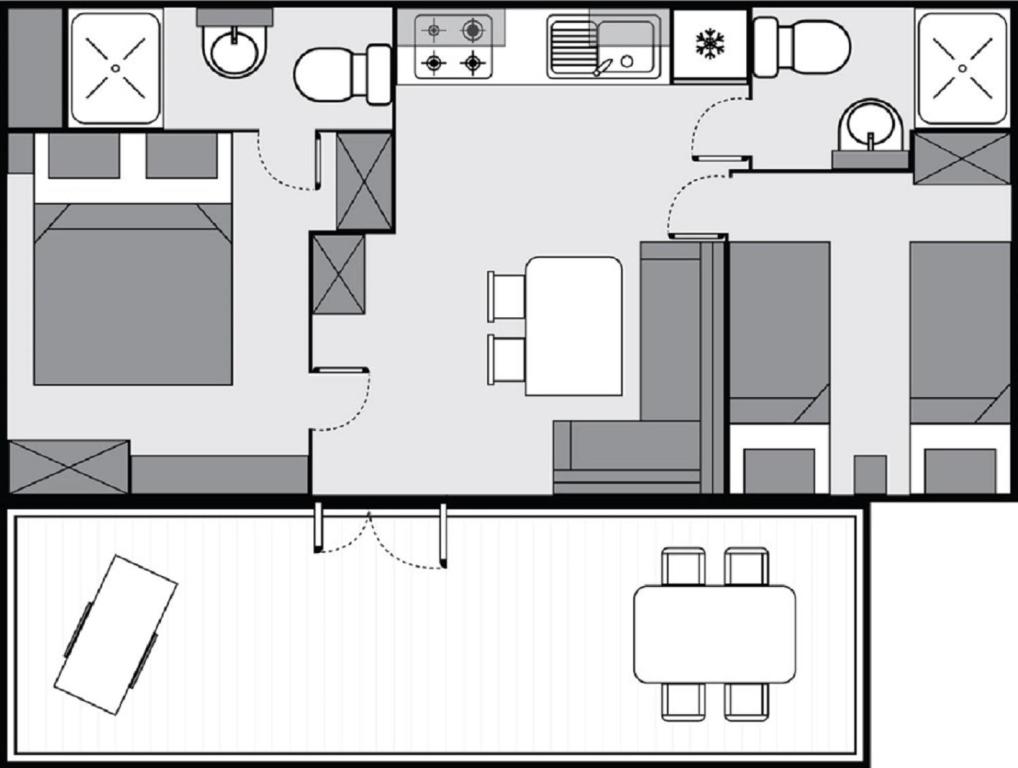 Plán poschodí v ubytovaní Mobilehome Victoria - Camp Soline