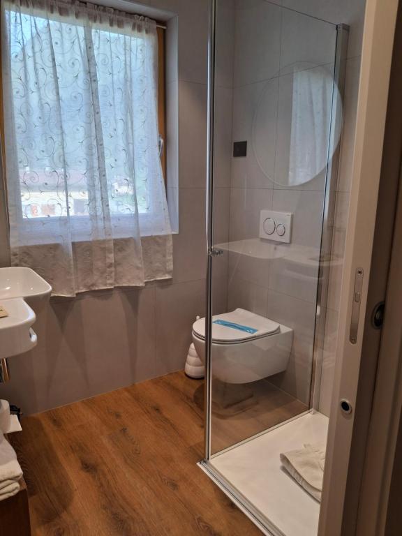 Koupelna v ubytování Hotel Dolomiti Saone